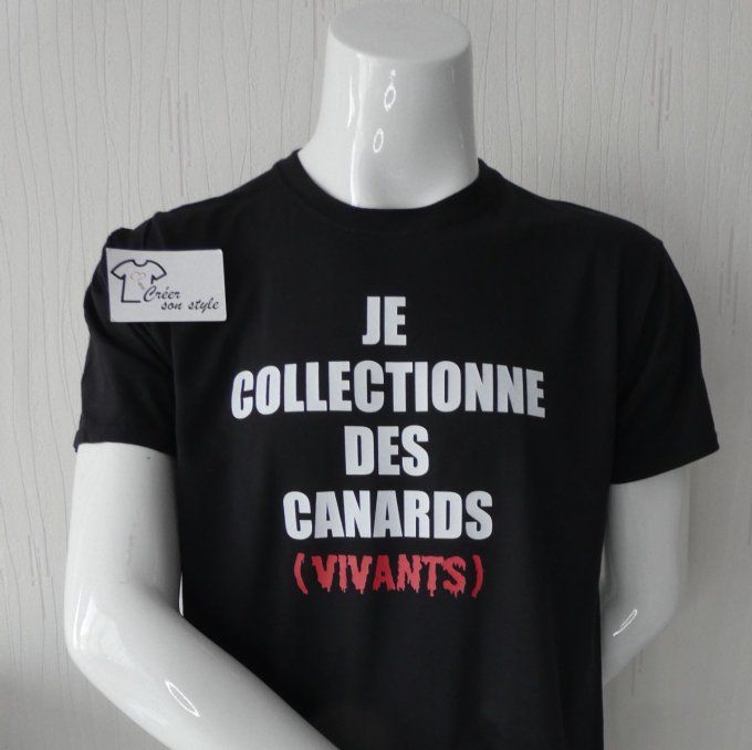 tee shirt homme"je collectionne des canards vivants"