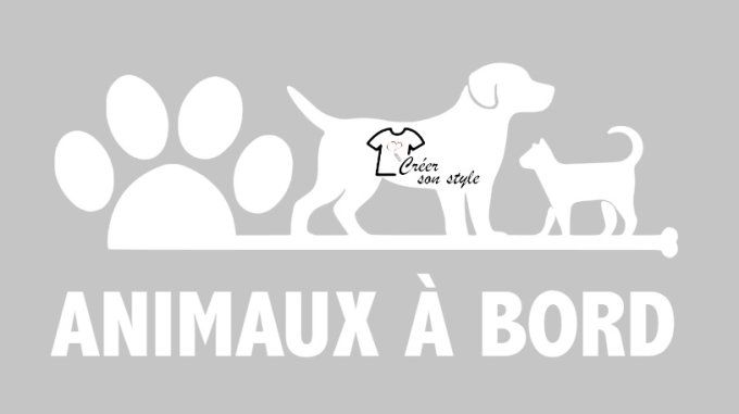 Stickers "animaux à bord"