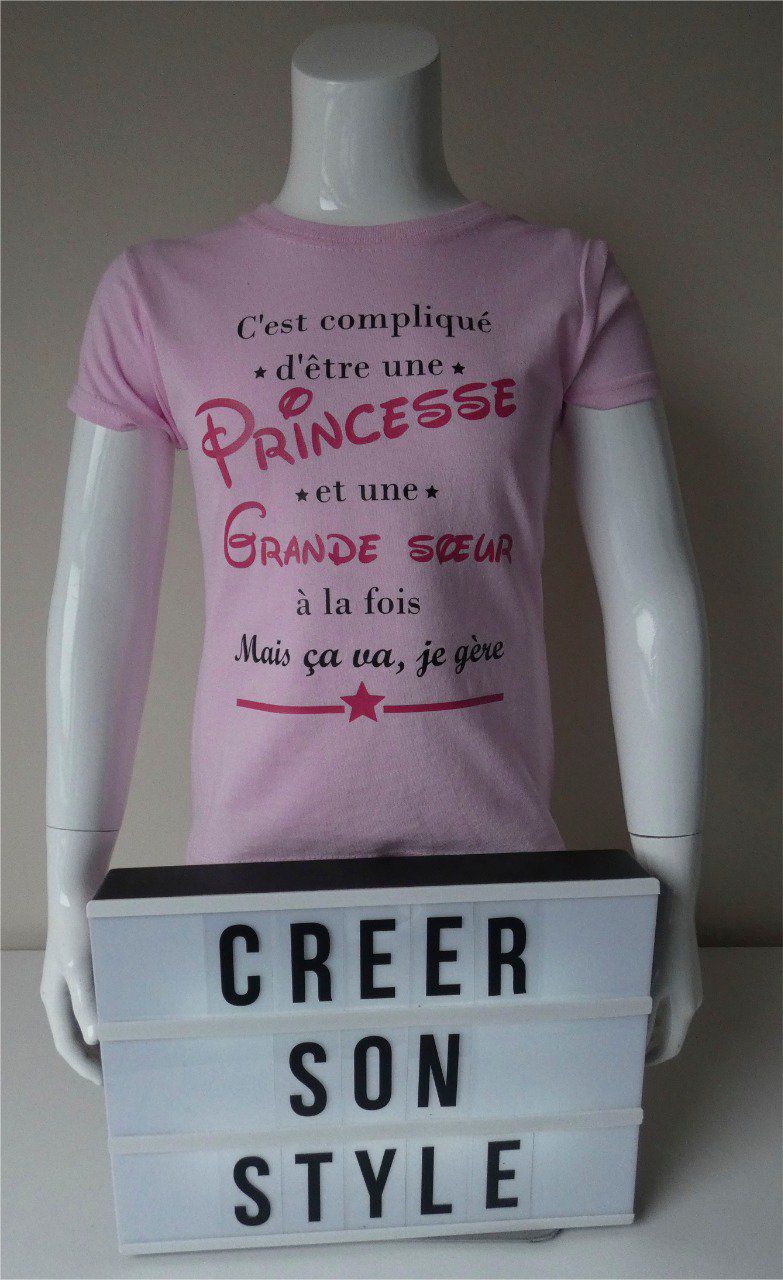 C'est Compliqué D'être Une Princesse Et Une Grande Soeur tee shirt "C'est compliqué d'être une princesse et une grande soeur à