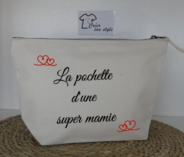 Pochette mamie, Ma jolie mamie chérie, 100% coton | Cadeau Original