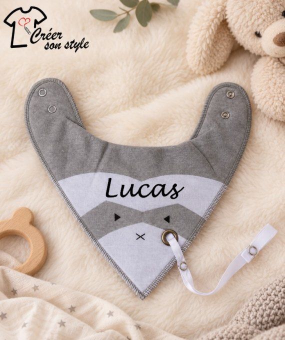 Bandana (blanc et gris)