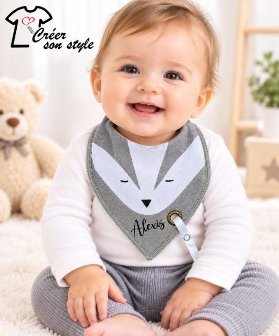 Bandana (gris et blanc)