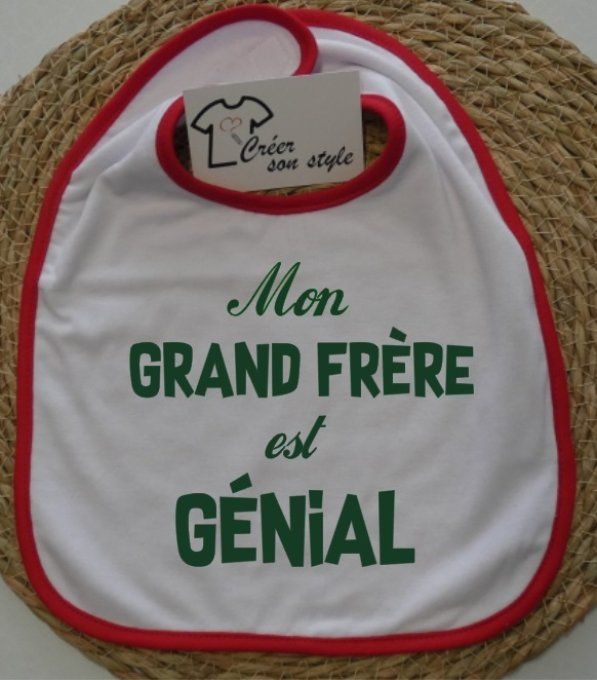 Bavoir "mon grand frère est génial"