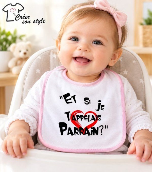 Bavoir "Et si je t'appelais parrain?"