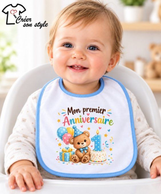 bavoir "mon premier anniversaire "