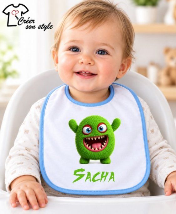 Bavoir "monstre - vert"