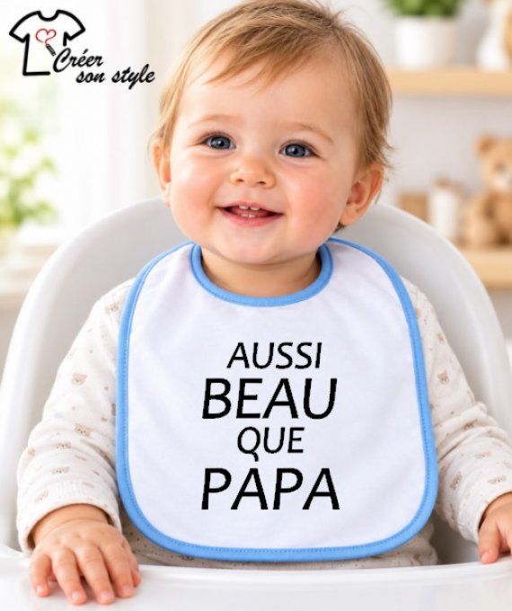 Bavoir "aussi beau que papa"