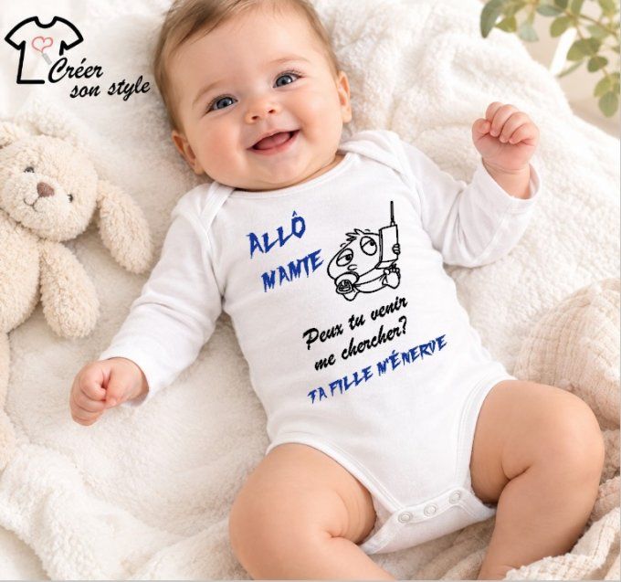 Body "Allo mamie/papy, peux tu venir me chercher, ta fille m'énerve" (bébé garçon)