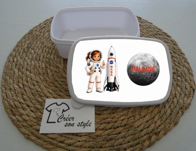Boite à goûter "astronaute - fille"