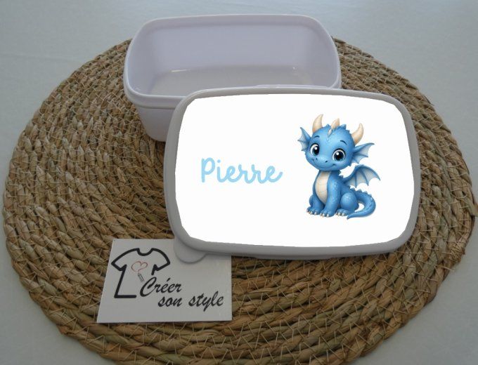 Boite à goûter "dragon - bleu"