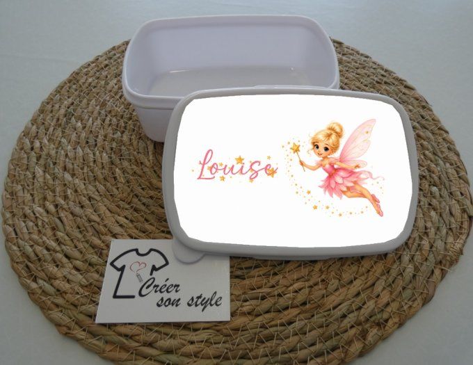 Boite à goûter "fée - fille"