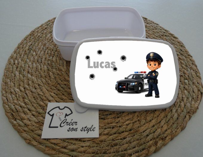 Boite à goûter "police - garçon"