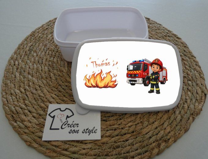 Boite à goûter "pompier - garçon"