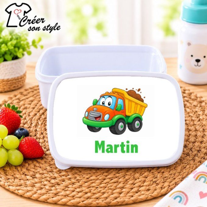 Boite à goûter "camion benne"