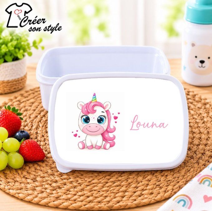 Boite à goûter "licorne"