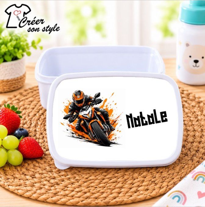 Boite à goûter "moto"