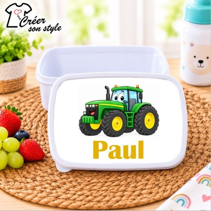 Boite à goûter "tracteur"