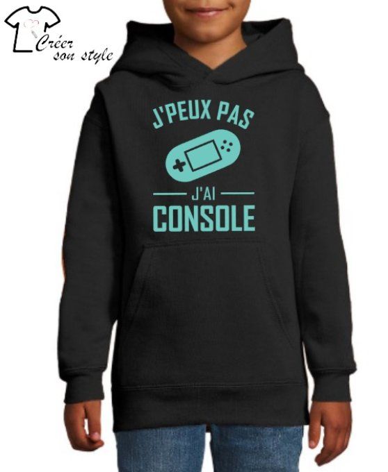 Sweat-shirt enfant "j'peux pas j'ai console"