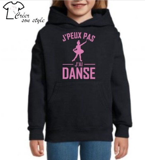 Sweat-shirt enfant "j'peux pas j'ai danse"