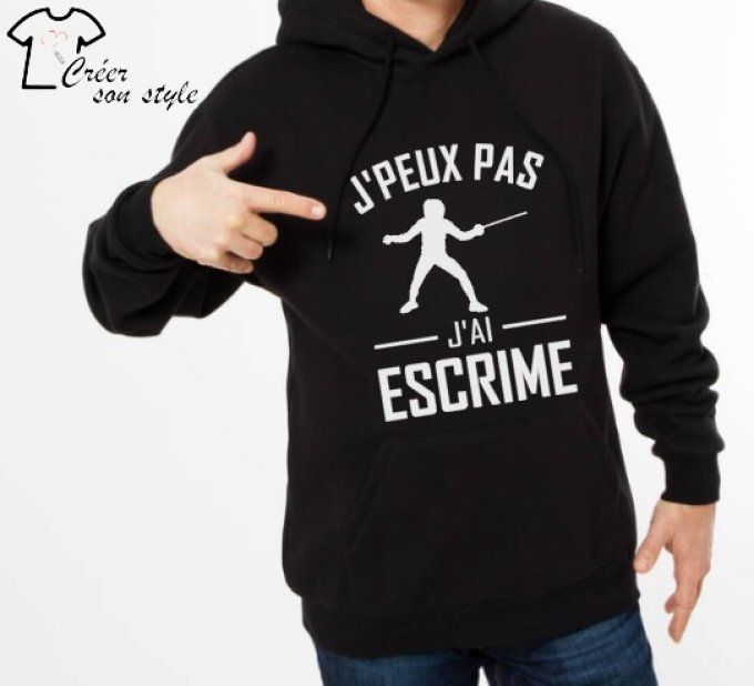 Sweat-shirt homme "j'peux pas j'ai escrime"