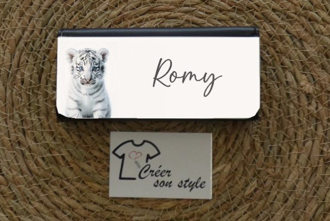 Etui lunette "bébé tigre blanc"