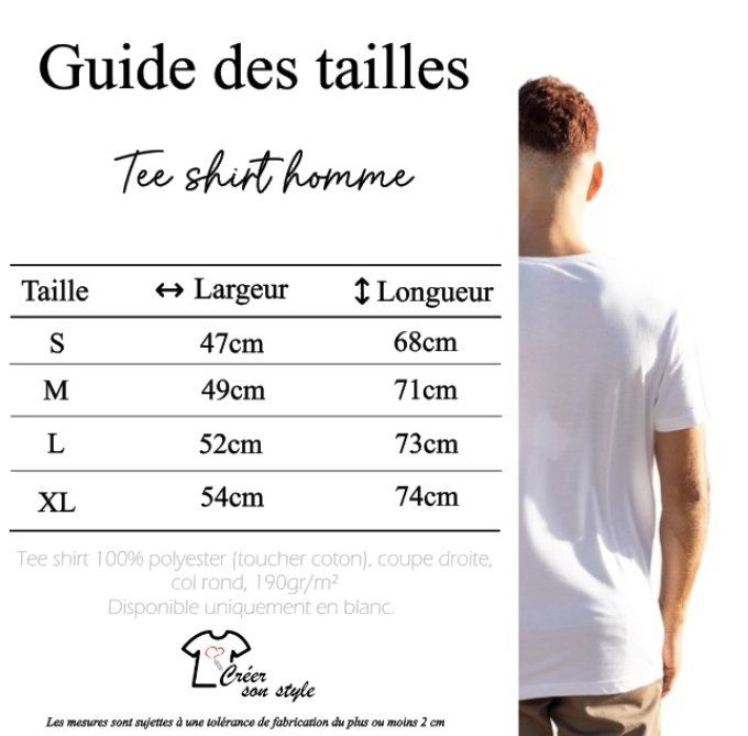 Tee shirt homme à personnaliser