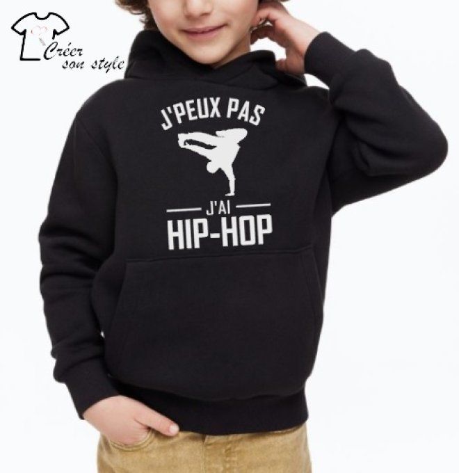 Sweat-shirt enfant "j'peux pas j'ai hip-hop"