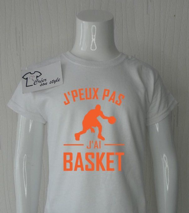 tee shirt "j'peux pas j'ai basket"