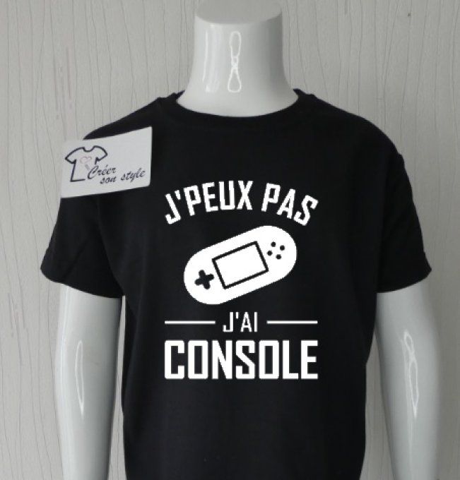 tee shirt "j'peux pas j'ai console"