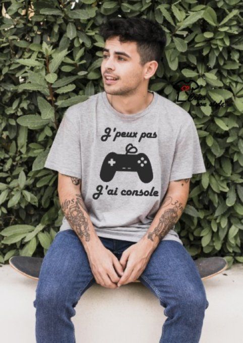 tee shirt homme "J'peux pas j'ai console"