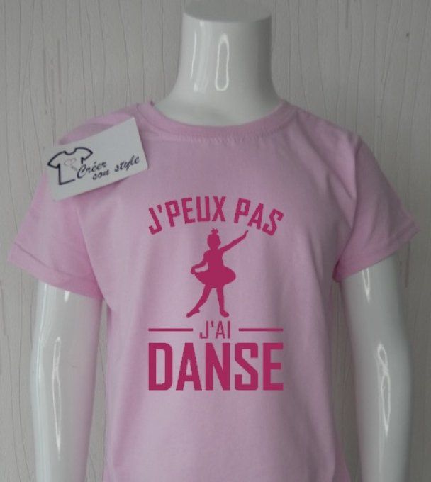 tee shirt "j'peux pas j'ai danse"