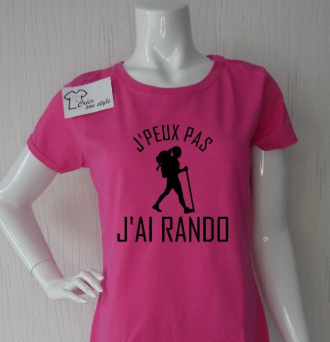 tee shirt femme "j'peux pas j'ai rando"