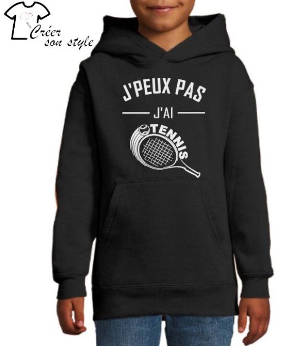 Sweat-shirt enfant "j'peux pas j'ai tennis"