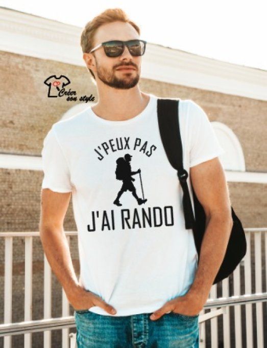 tee shirt homme "j'peux pas j'ai rando"