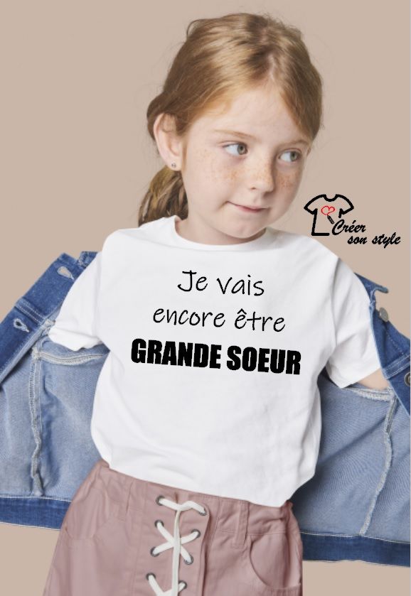 tee shirt "je vais encore être grande soeur" 