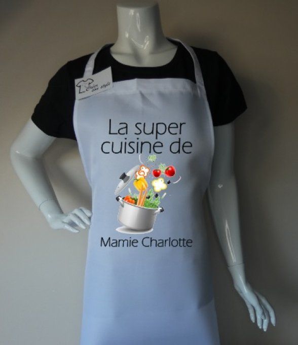 Tablier "la super cuisine de mamie"