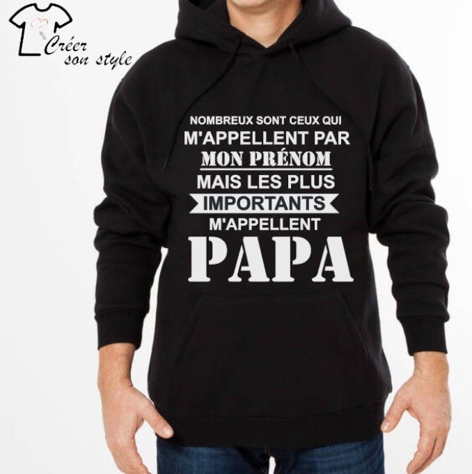 Sweat-shirt homme "M'appellent Papa"