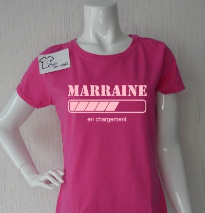 tee shirt "marraine en chargement"