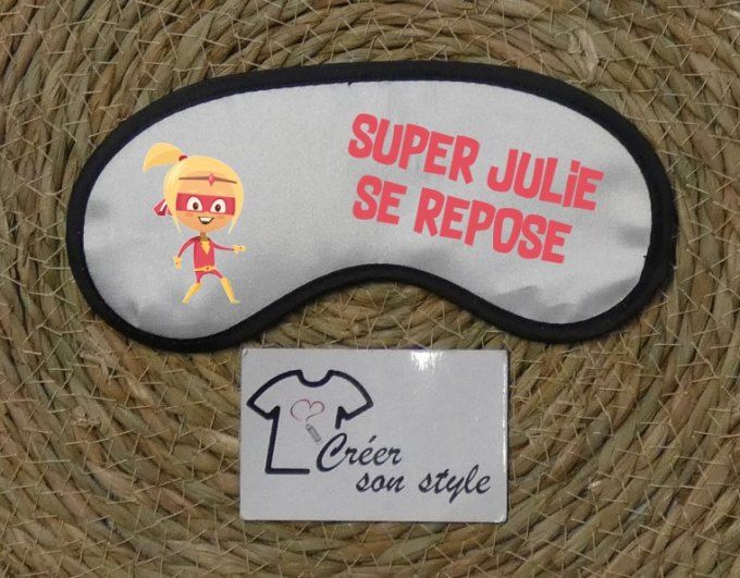 Masque de nuit "super-héros se repose - modèle fille 1"