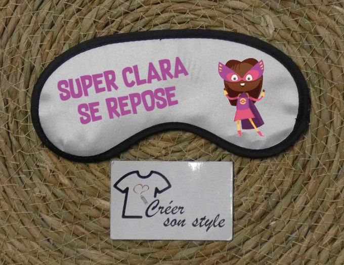 Masque de nuit "super-héros se repose - modèle fille 2"