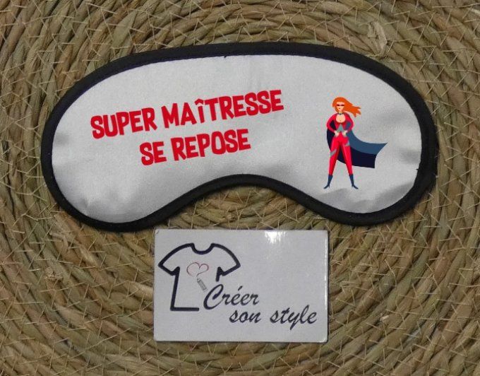 Masque de nuit "super maîtresse se repose" 