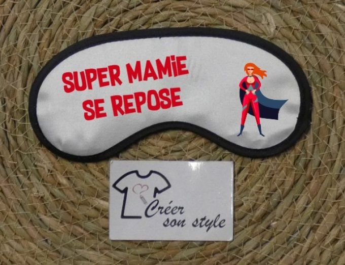 Masque de nuit "super mamie se repose" 