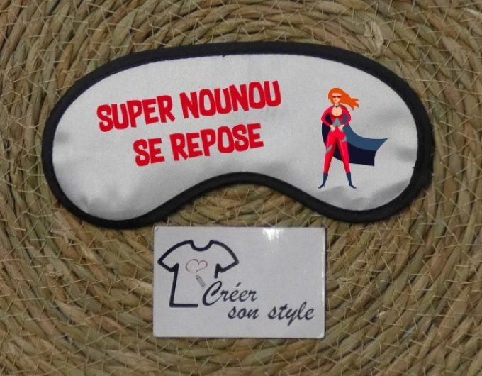 Masque de nuit "super nounou se repose"