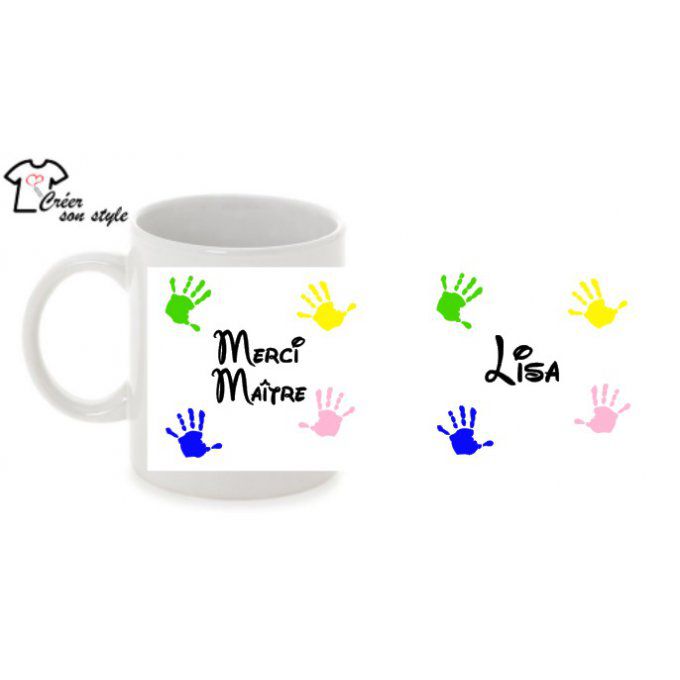 Mug "merci maître(sse)" (mains)