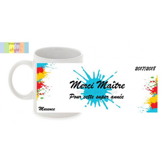 Mug "merci maître(sse)" (tache)