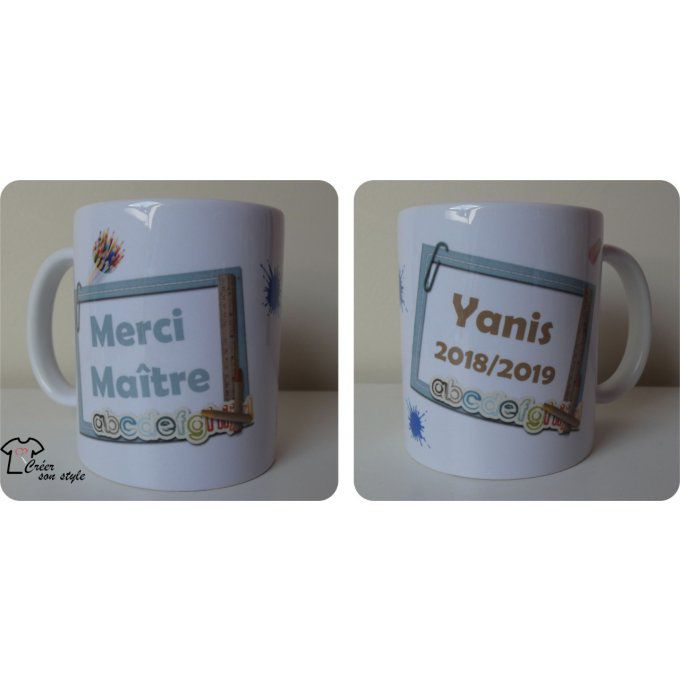 Mug "merci maître(sse)" (cadre)