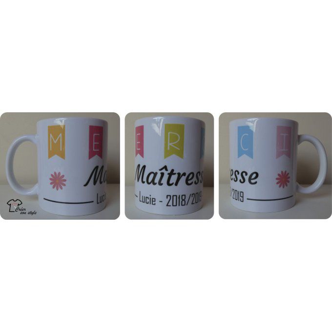 Mug "merci maîtresse"(fleur)