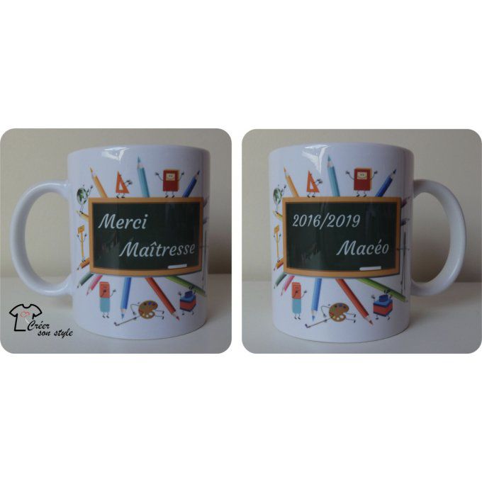 Mug "merci maître(sse)" (tableau)