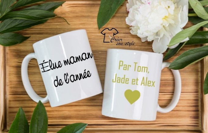 Mug "élue maman de l'année"