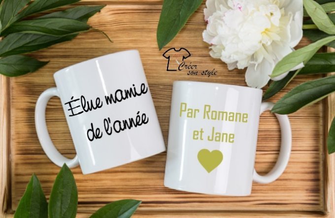 Mug "élue mamie de l'année"